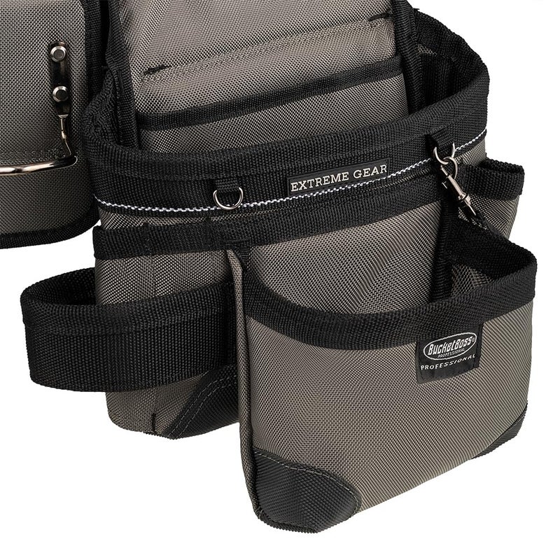 Bucket Boss 3 Bag Tool Bag Set with Suspenders in Grey, 55185 - Image 4